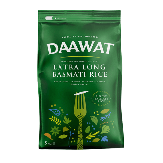 Рис басматі  Green Extra Long 5 кг Daawat 8719632250050