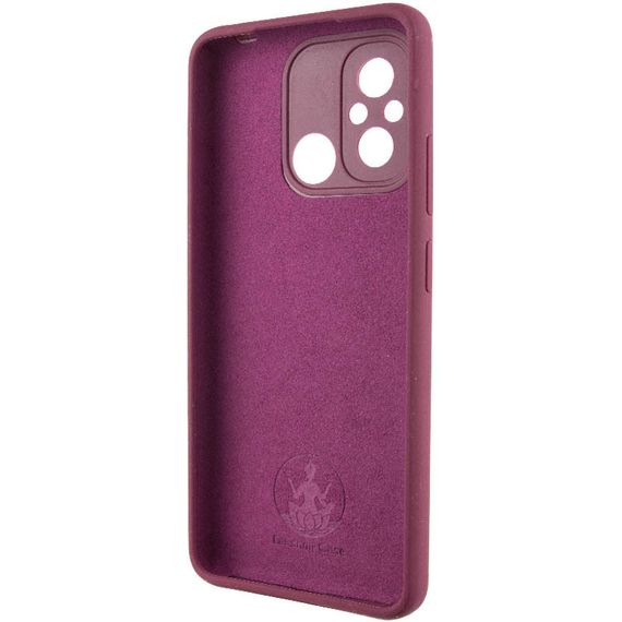 Чехол Silicone Cover Lakshmi Full Camera (AAA) для Xiaomi Redmi 12C Бордовый / Plum | Зображення 3