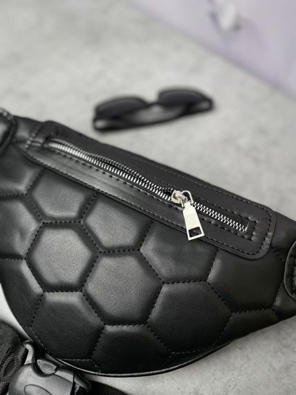 Бананка шкіряна Moncler чорна | Зображення 6