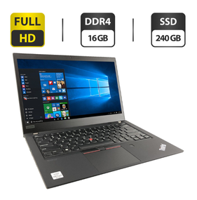 Ультрабук Б-клас Lenovo ThinkPad T14 Gen1 / 14" (1920x1080) IPS Touch / AMD Ryzen 5 Pro 4650U (6 (12) ядра по 2.1 - 4.0 GHz) / 16 GB DDR4 / 120 GB SSD / AMD Radeon RX Vega 6 / WebCam б/в