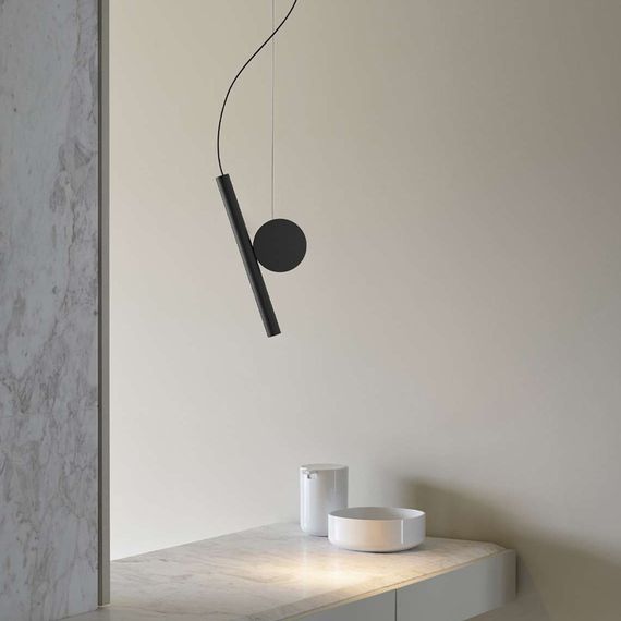 Люстра світлодіодна підвісна LED світильник для квартири на стелю лед 26579 Чорний 33-188х12х30 см. | Зображення 2