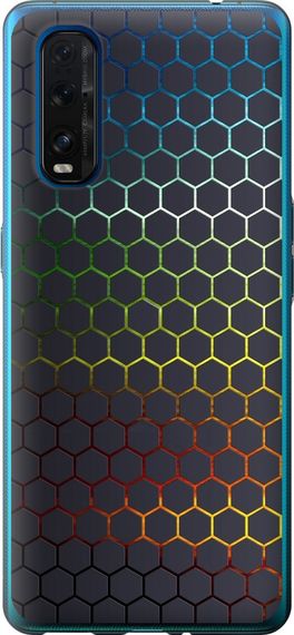 Чехол на Oppo Find X2 Переливающиеся соты "498u-1891-17620"