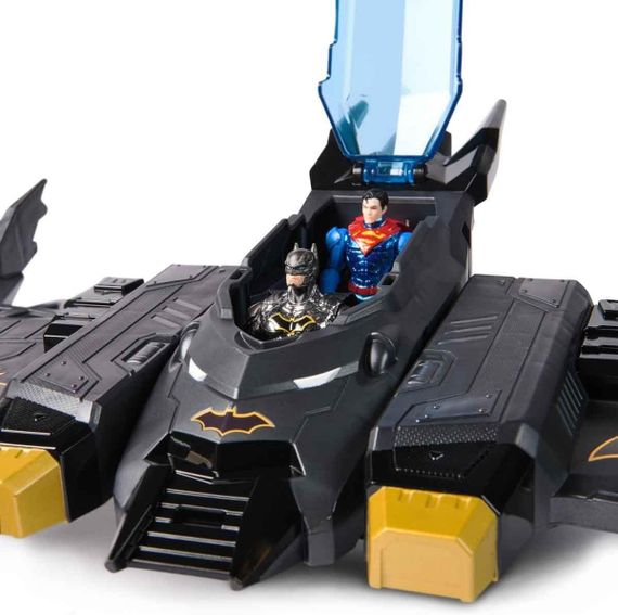 Бэтсамолет с фигурками Бэтмена и Супермена Оригинал DC Comics Metal Force Transforming Batwing 2-in-1 | Зображення 5