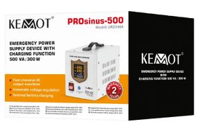 ДБЖ KEMOT PROsinus-500 12V 500VA/300W для котла білий
