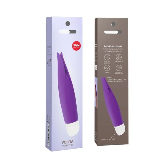 Вібратор з пелюстками Fun Factory VOLITA, фіолетовий, компактний, дуже тихий, на батарейках sexstyle | Зображення 6