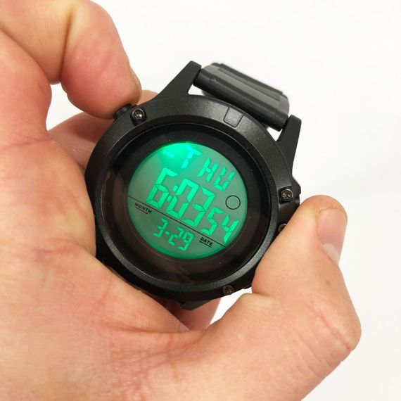 Годинник наручний чоловічий SKMEI 1508BKWT BLACK, годинник наручний електронний тактичний. Колір: чорний | Зображення 1