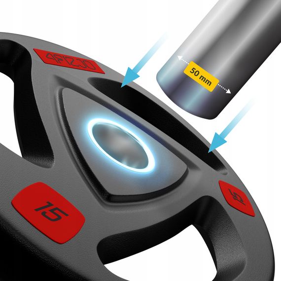 Гриф для штанги олімпійський W-подібний 4FIZJO 120 см 50 мм без підшипників (P-5905973401180) | Зображення 1