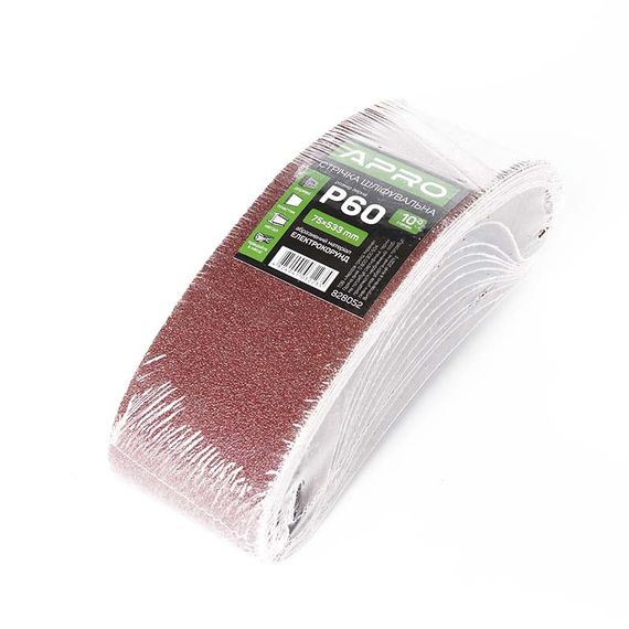 Стрічка шліфувальна нескінченна APRO P60 75×533 мм (10 шт.) 8280521