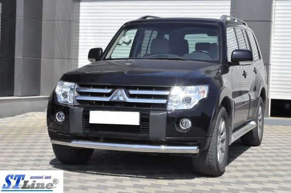 Передній захист ST008 (нерж.) для Mitsubishi Pajero Wagon III | Зображення 2