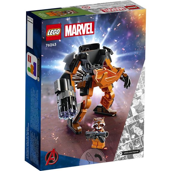 Конструктор LEGO Super Heroes Робоброня Єнота Ракети 98 деталей (76243) | Зображення 5