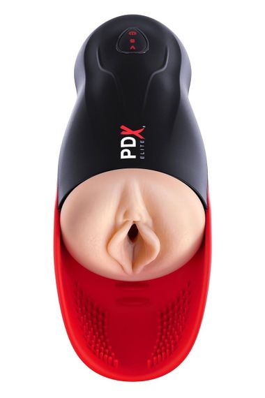 Вибромастурбатор вагина в колбе Pipedream PDX Elite Fuck-O-Matic черный, 27 см Sex Aura | Зображення 2