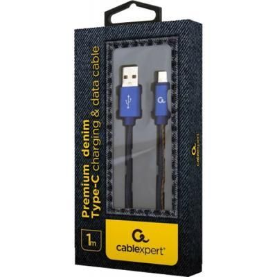 Дата кабель USB 2.0 AM to Type-C 2.0m Cablexpert (CC-USB2J-AMCM-2M-BL) | Зображення 1
