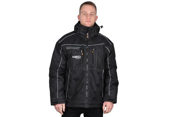 Куртка рабочая NEO Oxford, р. S(48), водостойкая, светоотраж. элем, утеплена, отстег. капюшон (81-570-S) | Зображення 1