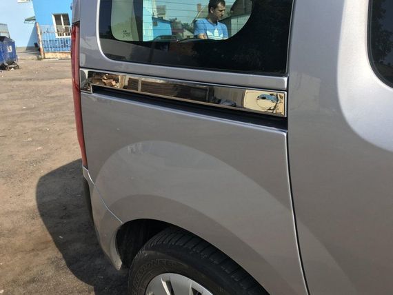 Молдинг зсувних дверей (2 шт, нерж) для Mercedes Citan 2013↗ рр. | Зображення 3