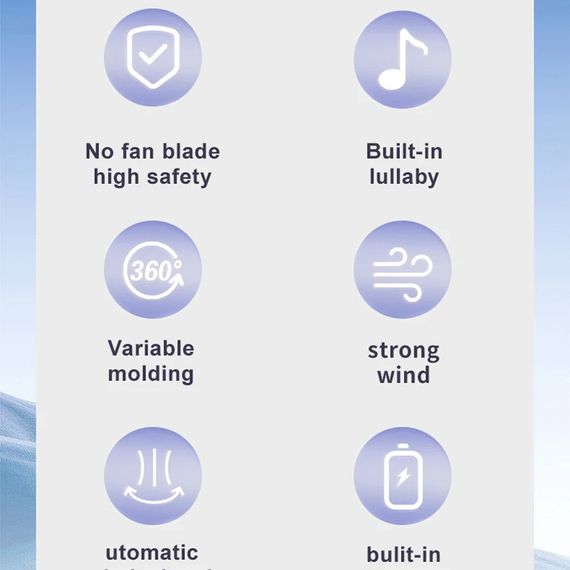 Мультифункціональний вентилятор Submarine F18 with music and battery 4000 mAh Blue | Зображення 7