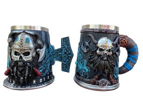 Подарунковий набір Кружки 3D Бородастий Вікінг Молот Тора