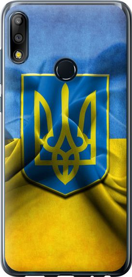 Чехол на Asus Zenfone Max Pro M2 ZB631KL Флаг и герб Украины 1 "375u-1641-17620"