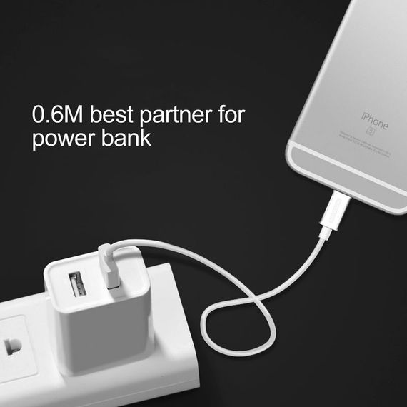 Кабель Choetech IP0027-WH, USB 2.0 А-тато/Lightning, 1.8 м. | Зображення 9