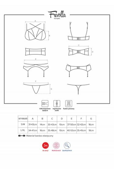Комплект Obsessive Frivolla L/XL Sex Aura | Зображення 2
