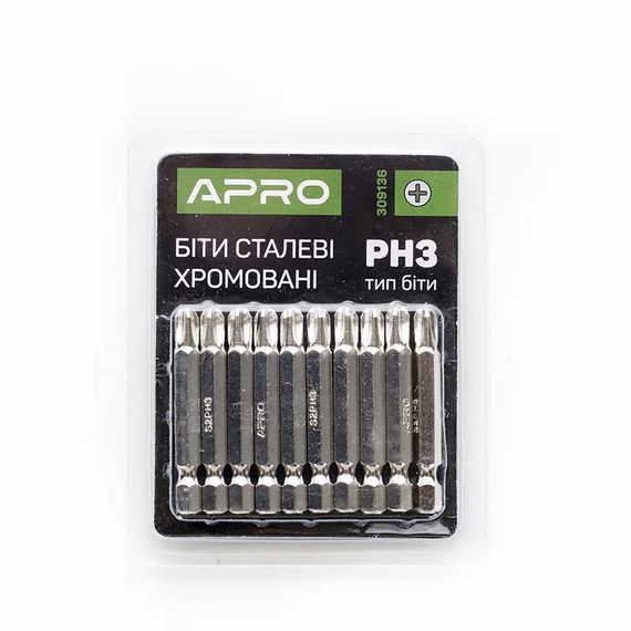 Бита РН3*50мм хром, 10шт/уп APRO