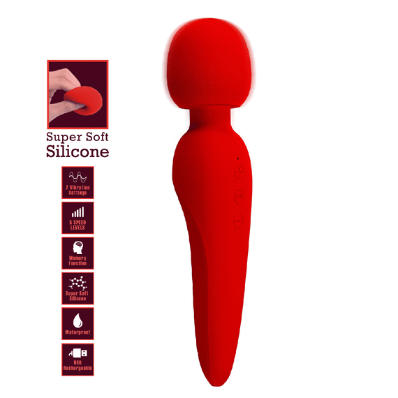 Вібромасажер Pretty Love - Meredith USB Red, BI-014668-2 Sex Aura | Зображення 1