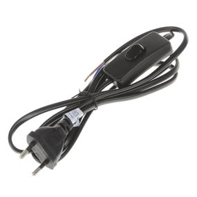 Шнур с прямоугольным выключателем P-1S black 1,8m