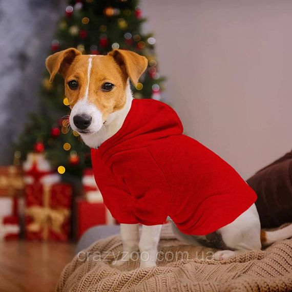 Худи для собак и котов EcoToys Red L красное A: 32 см B: 40 см C: 28 см L-7060 | Зображення 2