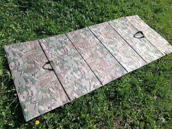 Мат килимок стрілецький тактичний Великий 270*110 см військовий Мультикам з 6 секцій зложується | Зображення 1