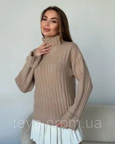Свитер цвет темно-бежевый размер M FI_009170