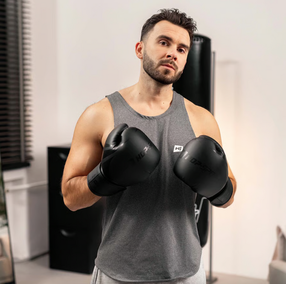 Боксерські рукавиці Hop-Sport HS-BG10 10oz чорні | Зображення 5
