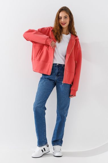 Толстовка однотонна жіноча 24-103 3XL Теракотовий shop (2000990652652) | Зображення 1