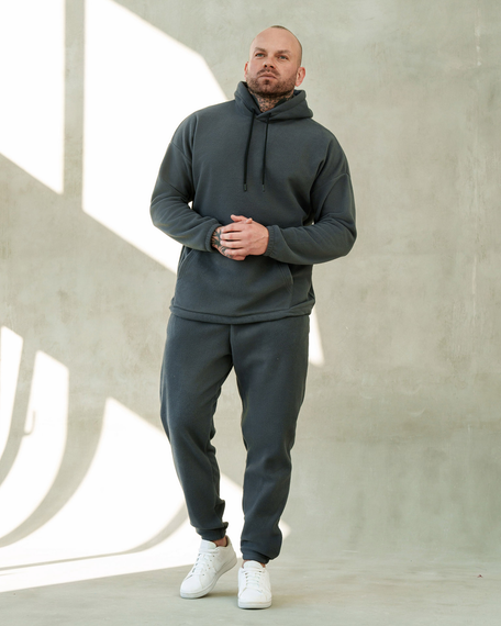 Костюм Плюш капюшон графит M | Зображення 1