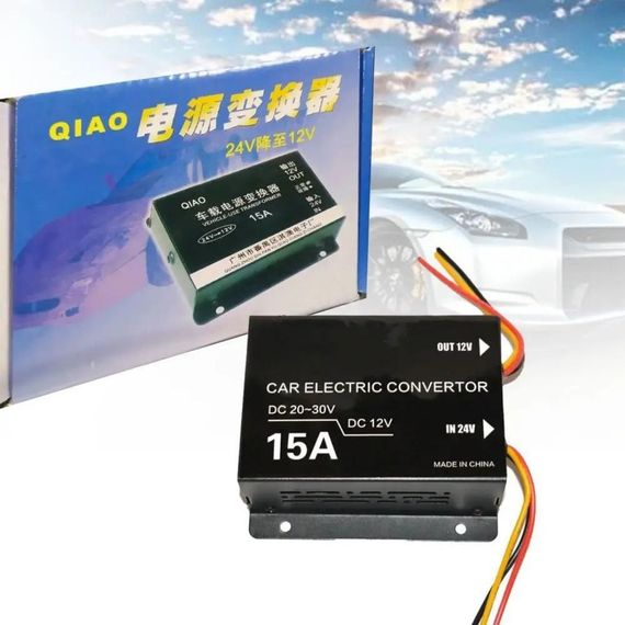 Перетворювач XPRO QIAO TB 2412 (15A) с 24V на 12V (20) чорний  (MER-14230_418) | Зображення 3