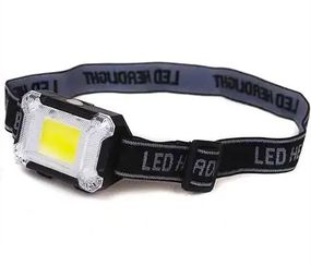 Налобный LED фонарь на голову RB-017 мощный яркий велосипедный на батарейках 3 х AAA