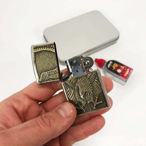 Запальничка бензинова щаслива N9, Стильна запальничка в подарунок, HW-575 Запальнички бензинові | Зображення 5