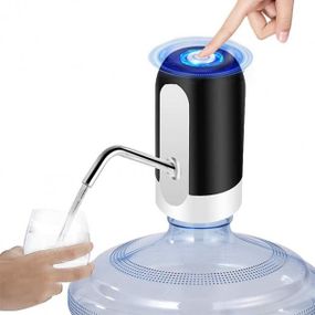 Електрична помпа для бутильованої води Automatic water dispenser з підсвічуванням на сулію 19 л Чорний