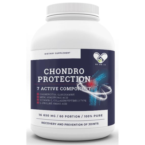 Комплекс для суставов En`vie Lab Chondro Protection 7 Active with Collagen 2 Type 999 g /60 servings/ Banana