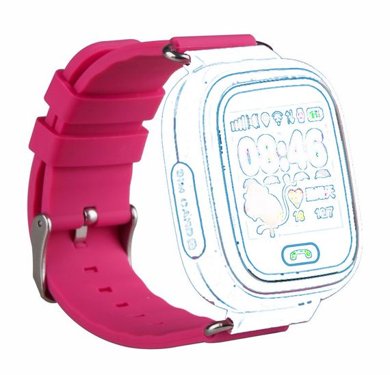 Силіконовий ремінець для дитячих годин Smart Kids Q60 / Q80 / Q90 / Q100 - Pink | Зображення 1