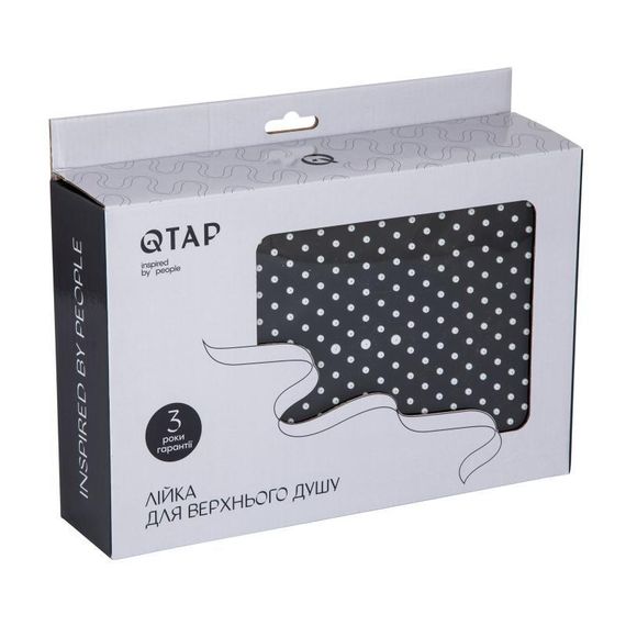 Лейка для верхнего душа Qtap Hlavova 300x200 мм прямоугольная QTHLA107BLM45783 Black Matt | Зображення 4