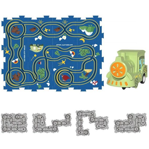 Розвиваюча іграшка-пазл SHT XDL588-19 Citi Walk (13pcs) Blue | Зображення 1