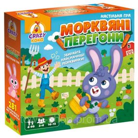 Настольная игра "Морковные гонки" VT8055-33 игровое поле, 40 морковок, 4 зайчика