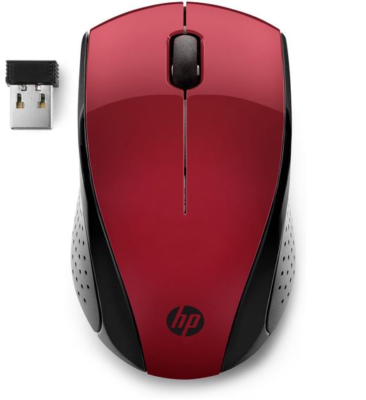 Мишка бездротова HP 220, 3 кн., 1600 dpi, чорно-червона
