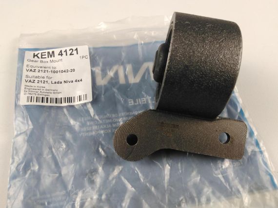 Подушка КПП ВАЗ 2121 4-х ступ., KONNER у зборі (2121-1001045) (KEM-4121)