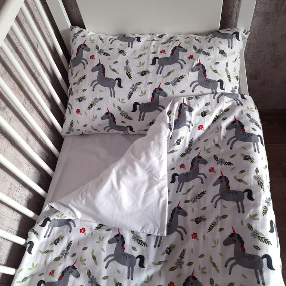 Комплект постільної білизни в ліжечко SoundSleep Unicorn муслін дитячий 112х147 см (94101836) | Зображення 5