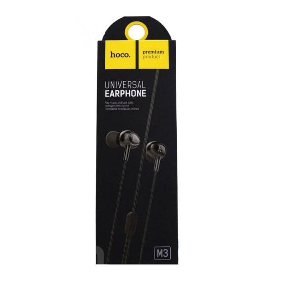 Навушники HOCO M3 Universal Earphone Black | Зображення 1