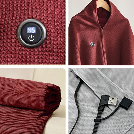 Термоплед для дому від USB 152х82 см, Тепла електронакидка з підігрівом | Зображення 6