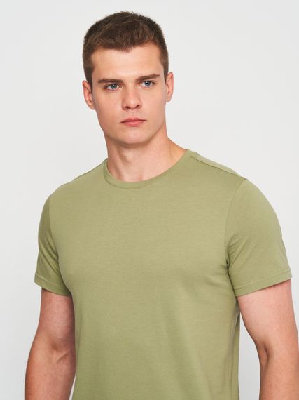 Футболка чоловіча однотонна оливкова, 2XL | Зображення 1