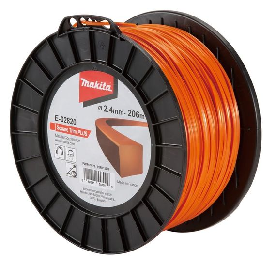 Жилка косильная "квадрат" 2.4 мм Makita E-02820 (206 м)
