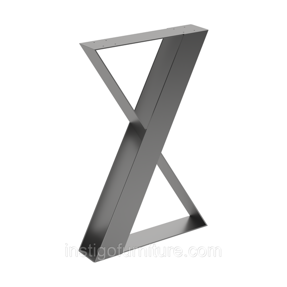 Опора ножка для стола из металла 500×108mm, H=730mm (Стальная пластина: 100x4,0mm) Серый | Зображення 3