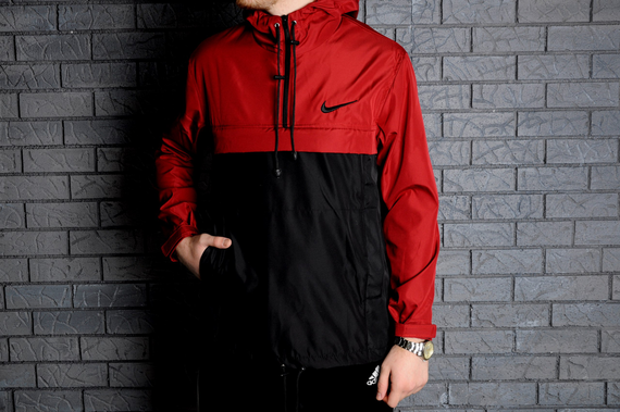 Анорак nike President оранжево-черный S XL